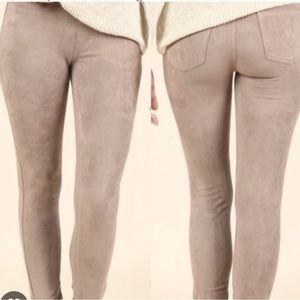 Altar’d State Brown Faux Suede Leggings.  Size XS